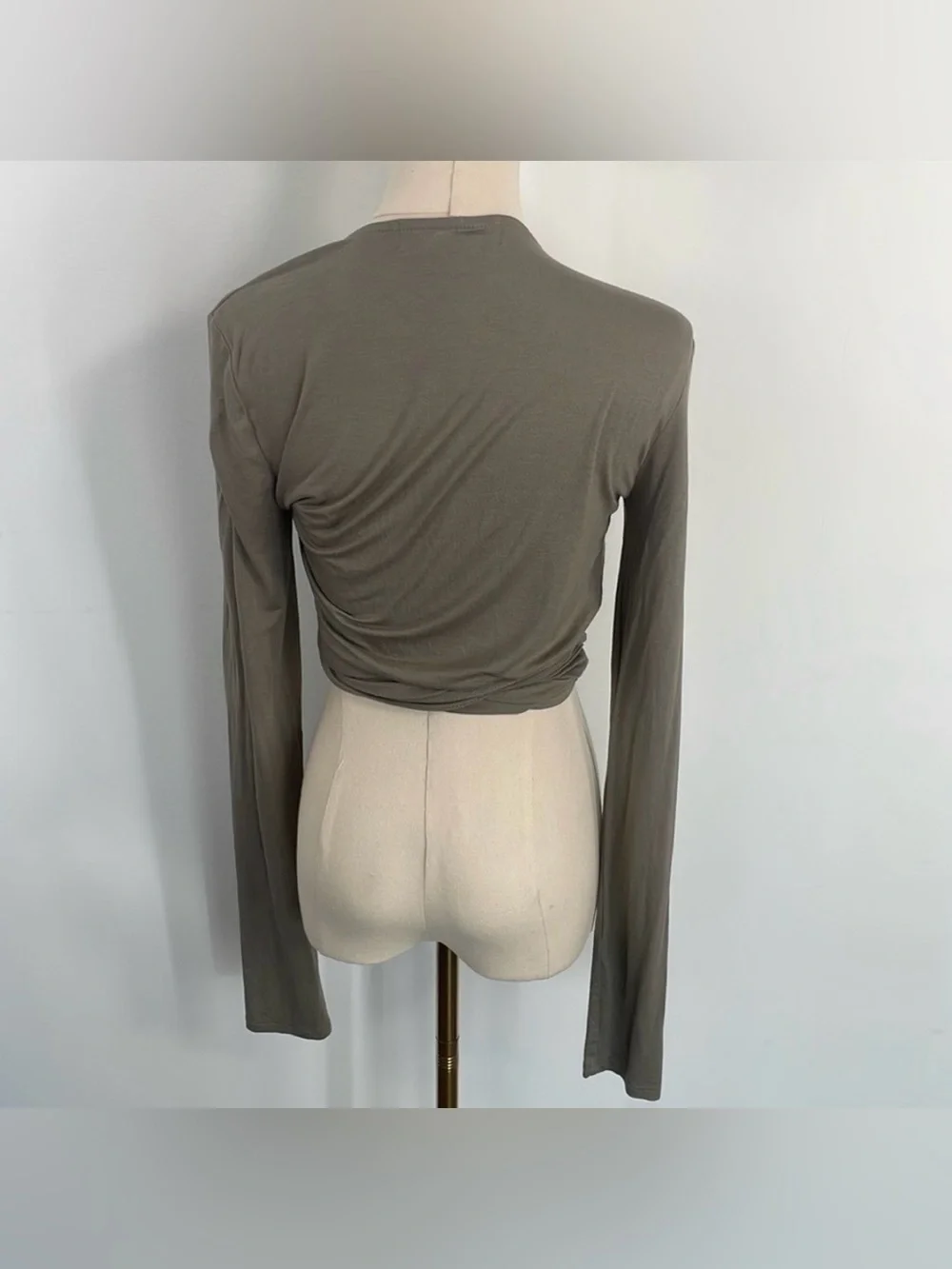 Free People Beach Olive Wrap Surplice Top Sz S